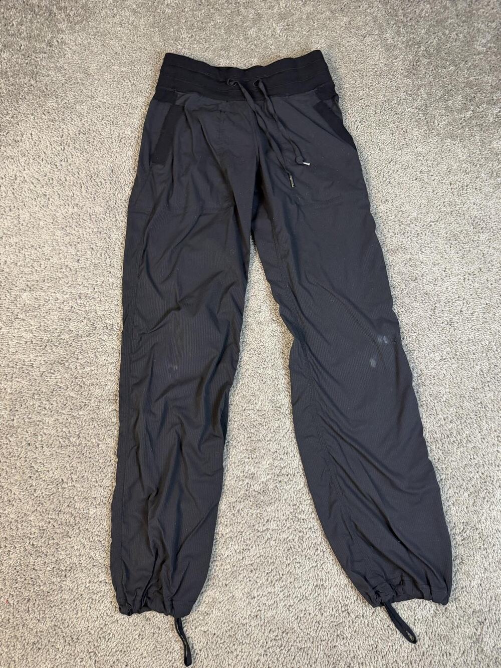 Lululemon Dance Studio Pants Womens 4 Black Mid Rise Full Length Pockets W5ENOR